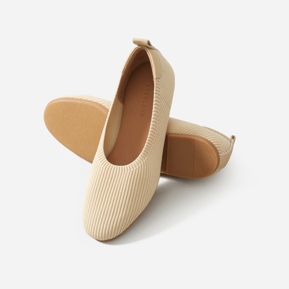 Everlane Day Glove Reknit Off White Cream Slip On Flats Size 7.5